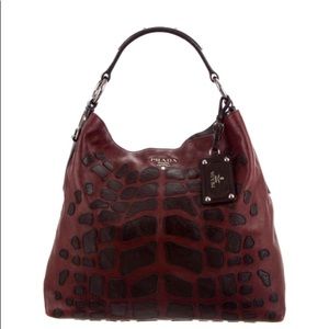 EUC Authentic Prada Glacé Patchwork Hobo